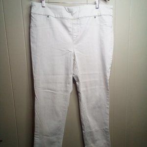 Chico's Pull On Jeans 3 XL 16 Jeggings Stretch Cream